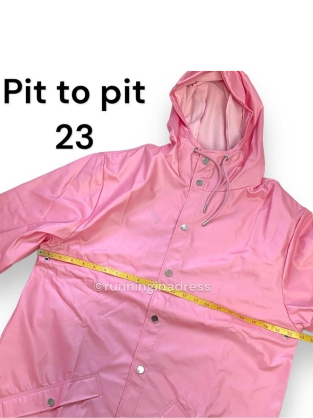 NWT RAINS Pink Sky Long Jacket Waterproof Unisex Rain Coat Medium M - Picture 13 of 16